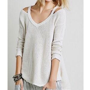 FREE People Small moonshine cold shoulder sweater top